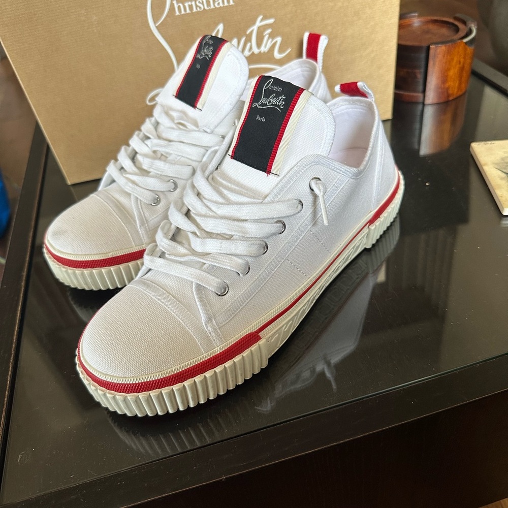 Men’s Christian Louboutin Pedro canvas sneakers